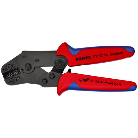 KNIPEX Alicates para engarzar, diseño corto, longitud 195 mm (4000794818)