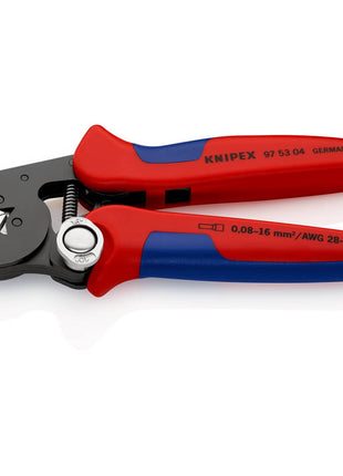 Szczypce do zaciskania końcówek przewodów KNIPEX o całkowitej długości 180 mm ( 4000810461 )