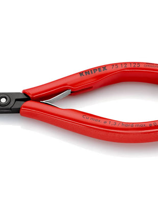 KNIPEX Pince coupante latérale électronique  longueur 125 mm forme 1 ( 4000810500 )