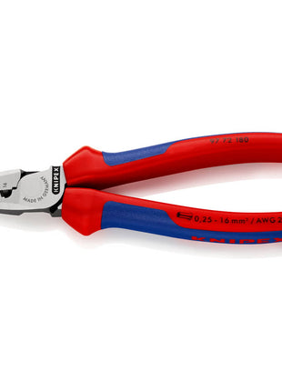 Szczypce do zaciskania końcówek przewodów KNIPEX o całkowitej długości 180 mm ( 4000810647 )