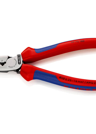 Szczypce do zaciskania końcówek przewodów KNIPEX o całkowitej długości 180 mm ( 4000810647 )