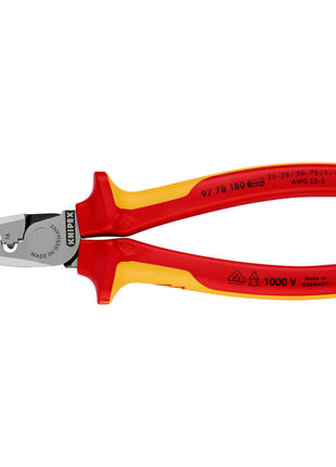 KNIPEX Pince pour embouts de câble  longueur totale 180 mm ( 4000795285 )