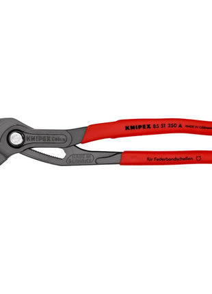 KNIPEX Szczypce zaciskowe do taśm sprężynowych Długość całkowita 250 mm Pojemność maks. 70 mm ( 4000795286 )