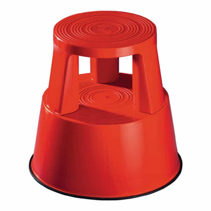 Sgabello con rotelle in plastica WEDO rosso ( 9000460151 )