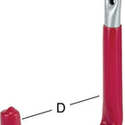 VORMANN gancio a muro a U in gomma rossa sporgenza 250 mm ( 3000273045 )