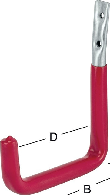 VORMANN gancio a muro a U in gomma rossa sporgenza 250 mm ( 3000273045 )