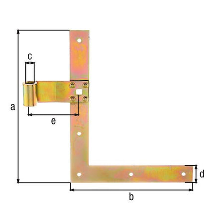 Cerniera angolare per persiana GAH lunghezza 250 x 200 mm larghezza 30 mm spessore 3 mm ( 8001895895 )