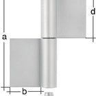 Cerniera di costruzione GAH tipo K04 in 2 parti per saldatura ( 3000200616 )