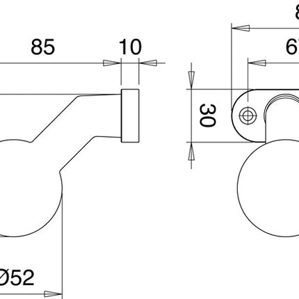 Pomello per porta con profilo EDI 1388/0000 Materiale alluminio F1 ( 3000200013 )