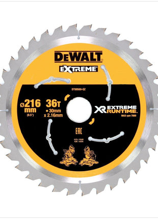 Dewalt DT 99569 XR Handkreissägeblatt 216 mm / 30 mm mit 36 Zähnen - Toolbrothers