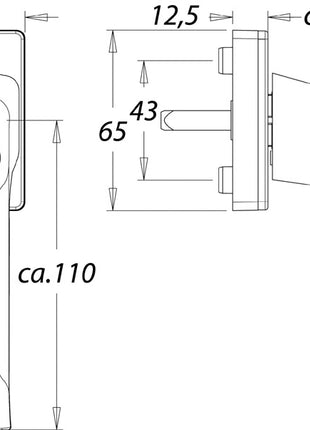 EDI Fenstergriff 1003/2035 Aluminium F2 / neusilberfarbig ( 3000261190 )