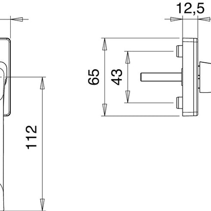 Maniglia per finestra EDI 1003/1035 alluminio F2 / nichel argento ( 3000261157 )