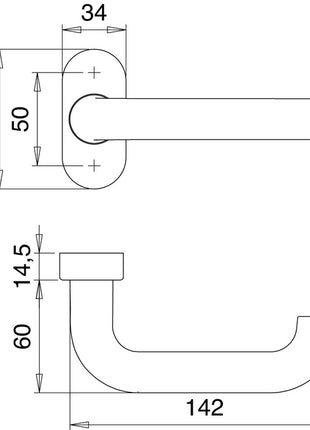 EDI Feuerschutzdrückerlochteil 1030/2133 Edelstahl EST ( 3000261222 )