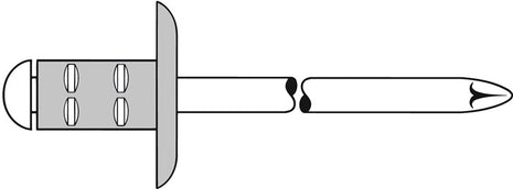 GESIPA Rivet aveugle PolyGrip(R) tige de rivet d x l 4,8 x 17 mm K16 ( 4000813764 )