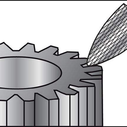 RUKO Burr SPG Ø 8 mm Lunghezza testa 18 mm Gambo Ø 6 mm ( 4000602867 )