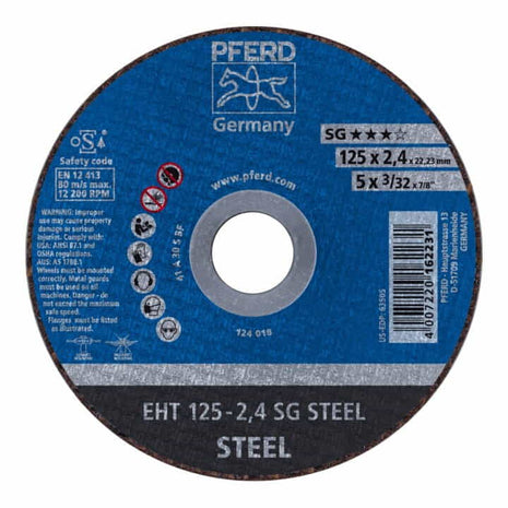 Tarcza tnąca PFERD SG STEEL D125x2,4mm prosta ( 4000841354 )