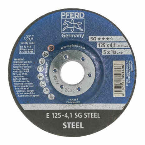 PFERD Meule à ébarber SG STEEL D125xép.4,1 mm ( 4000842014 )