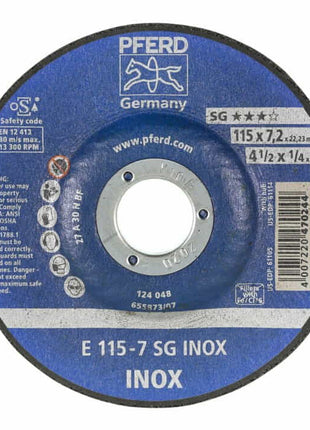 PFERD Meule à ébarber SG INOX D125xép.7,2 mm ( 4000842717 )