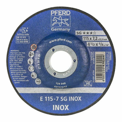 PFERD Schruppscheibe SG INOX D125xS7,2mm ( 4000842717 )