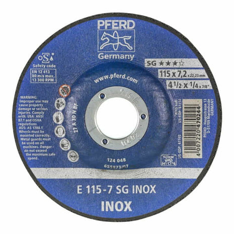 PFERD Schruppscheibe SG INOX D125xS7,2mm ( 4000842717 )