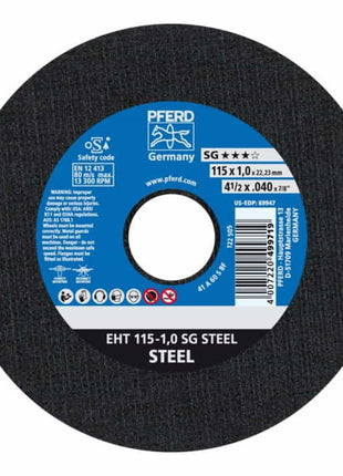 PFERD Trennscheibe SG STEEL D115x1mm gerade ( 4000841250 )