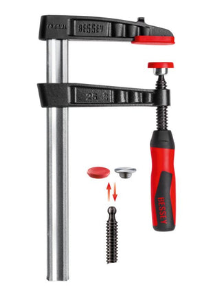 BESSEY Temperguss-Schraubzwinge TG-2K Spannweite 600 mm Ausladung 175 mm ( 4000831774 )