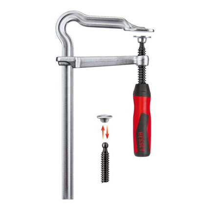 BESSEY morsetto a vite interamente in acciaio OMEGA Larghezza di serraggio 160 mm Sporgenza 80 mm ( 4000831470 )