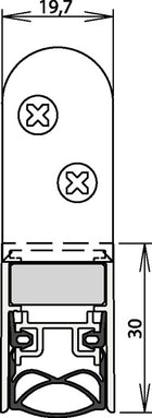 ATHMER Joint de porte Schall-Ex(R) Ultra WS 1-290 2 côtés longueur 833 mm ( 3327023005 )