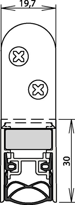 ATHMER Joint de porte Schall-Ex(R) Ultra WS 1-290 2 côtés longueur 833 mm ( 3327023005 )