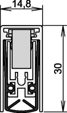 ATHMER Joint de porte Schall-Ex(R) L-15/30 WS 1-880 1 côté longueur 708 mm ( 3327023200 )