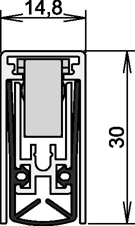 Junta de puerta ATHMER Schall-Ex® L-15/30 WS 1-880 1 lado longitud 708 mm (3327023200)