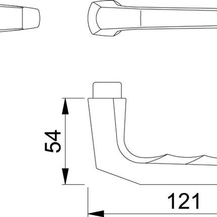 Maniglia a leva HOPPE Frankfurt 117L alluminio F2 / nichel argento ( 3000252002 )