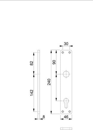 HOPPE Langschildpaar 202H F1 / naturfarbig F1 ( 3000252154 )