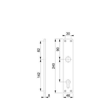 HOPPE Langschildpaar 202H F1 / naturfarbig F1 ( 3000252154 )
