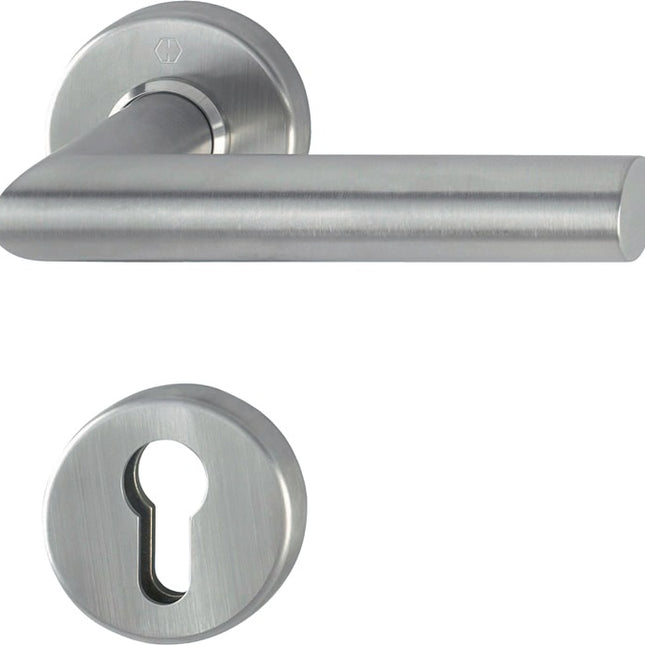 HOPPE Mezzo set Amsterdam E1400Z/42/42S Acciaio inox F69 ( 3000220053 )