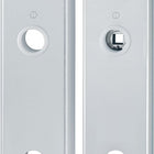 HOPPE coppia di piastre lunghe E3331/3310 F1 / argento F1 ( 3000209802 )