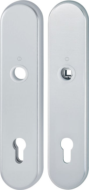 HOPPE coppia di piastre lunghe E3331/3310 F1 / argento F1 ( 3000209802 )