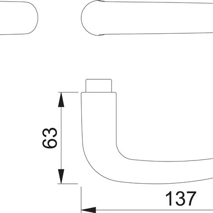 Maniglia a leva HOPPE parte foro 1301 alluminio F1 / colore naturale ( 3000209773 )