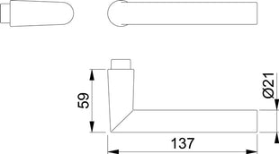 Par de tiradores de puerta HOPPE Amsterdam 1400 aluminio F1 (3000252095)