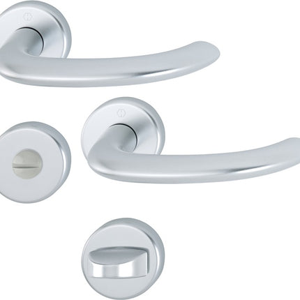 HOPPE Marsiglia set di rose 1138/42KV/42KVS Alluminio F1 ( 3000252250 )