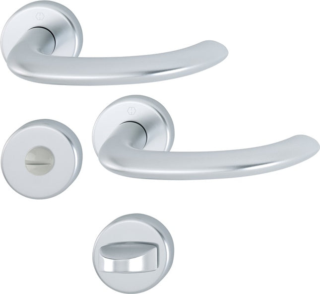 HOPPE Marsiglia set di rose 1138/42KV/42KVS Alluminio F1 ( 3000252250 )