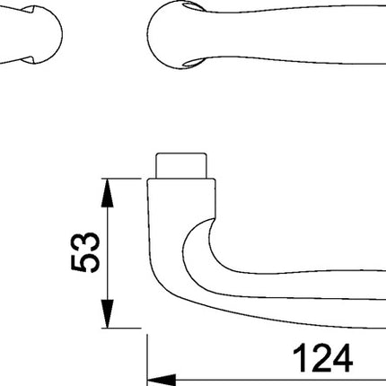 HOPPE coppia di maniglie a leva Verona 1510 Alluminio F1 ( 3000252585 )
