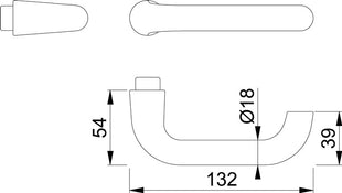 Par de tiradores de puerta HOPPE Paris 138L aluminio F1 (3000252102)