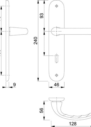 Zestaw długich rozet HOPPE Tôkyô 1710/273P Aluminium F2 ( 3000252577 )