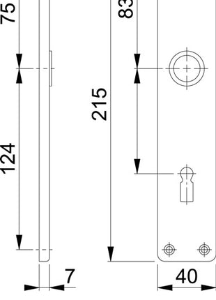 HOPPE Langschildpaar 202SP F2 / neusilberfarbig F2 ( 3000252125 )