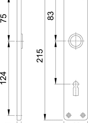 HOPPE Langschildpaar 202SP F4 / bronzefarbig F4 ( 3000252126 )