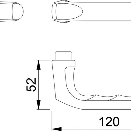 HOPPE Türdrückerlochteil London 113 Aluminium F4 / bronzefarbig ( 3000252069 )