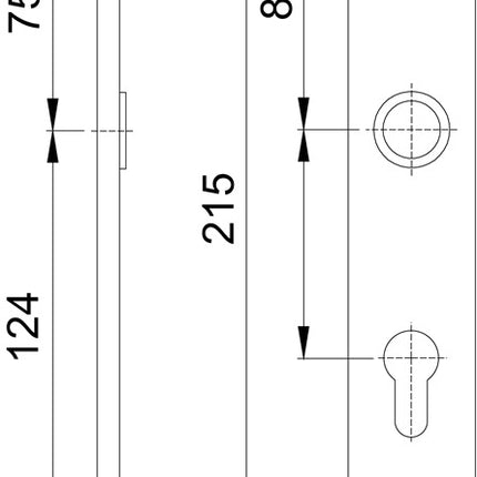 HOPPE Langschildpaar 202SP F4 / bronzefarbig F4 ( 3000252128 )