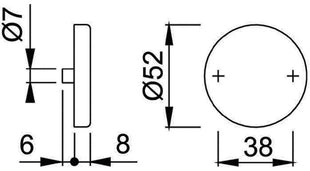 Par de rosetas de llaves HOPPE E42KVS acero inoxidable F69 (3000252400)