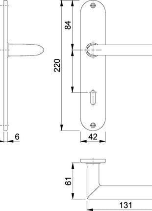 HOPPE Garniture à plaque longue Stockholm E1140Z/302 Acier inoxydable F69 ( 3000252141 )